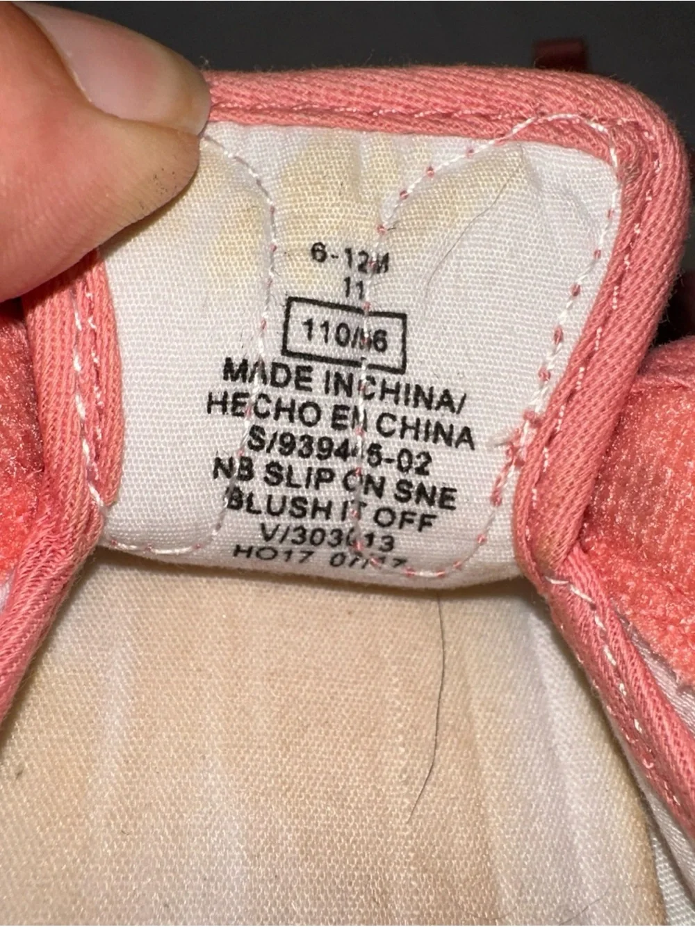 Old Navy Coral Canvas Slip-On Baby Shoes